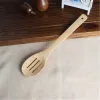Bambusked Spatula 6 Styles Portable Wood Utensil Kitchen Cooking Turners Slitted Mixing Holder Shovels FY7604