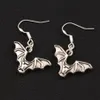 Flying Bat Animal Dangle Chandelier Earrings 925 Silver Fish Ear Hook 40pairs lot E979 32 6x23 9mm229m