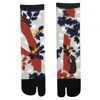 Chaussettes en coton unisexe pour femmes et hommes, Design artistique imprimé avec deux orteils, déodorant, bout fendu, joyeux Harajuku, cadeau amusant