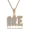 Charms Custom Splice Personality Big Letter Name Pendants Halsband för män Hip Hop 5a CZ Stone Paved Bling Iced Out Rapper Jewelry 231010