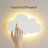 Tuindecoraties LED Cloud Touch Aan Uit Schakelaar Wandlamp Modern Woonkamer Meisje Kinderslaapkamer Kinderen Minimalistische Decoratie Wit Dimmen 220V 231011