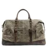 Duffel Bags Capacidade Homem Portátil Viajando Saco Europeu À Prova D 'Água Cera Óleo Canvas Mensageiro Bagagem Pacote Crazy Horse Cowhide 231010