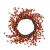 Dekorativa blommor Autumn Harvest Artificial Orange and Red Berry Twig Wreath - Olyst Pressed Party Decorations for Events Black Roses Blac