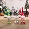 新しいクリスマスシーンの装飾の小道具照らされた座っている姿勢ニット森林男人形装飾品卸売