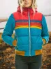 Projektantka damska kurtka damska damska kurtka damska damska parka parka 2024 Casual Rainbow Fashion Stripe Plus Size Hat