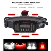 Headlamps Induction Headlamp USB Rechargeable COB Head Lamp Zoom Headlights Camping Outdoor Torch Work Light