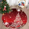 Christmas Decorations Round Rug Christmas Tree Interior Decor Round Rug Entrance Floor Rug Mat Kids Bedroom Decor Rug Home Decor