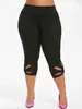 Active Pants S-5XL Women High Waist Cropped Trousers Elastic Bandage Leggings Super Yoga Pant