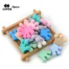 Teethers Toys Crown Silicone Beads 5pcs Baby Teether BPA Free Teething Chew Necklace DIY Pacifier Clips Accessory 231010