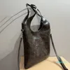 2023-Women Tote Bag Maillard Style Shoulder Bag Handbag Crossbody Hobo Bag Flat Purse High Quality Leather Silver Hardware Interior Zipper