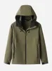 Jaquetas masculinas outono inverno jaqueta ao ar livre repelente de água velo forrado quente com capuz blusão plus size casual softshell casaco 231010