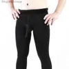 Roupa íntima térmica masculina outono e inverno meia-calça masculina de lã calças térmicas roupa íntima quente baselayer fundo térmico espessado jockstrap collantsL231011