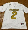 2023 NCAA Colorado Buffaloes College Football Jersey 12 Shedeur Sanders 12 Travis Hunter Gold branco preto cinza costurado