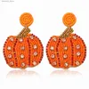 Other Fashion Accessories Halloween Earrings for Women Cute Pumpkin Beaded Dangle Earrings Halloween Holiday Costumes Party Jewelry Gifts for Kids Girls Q231011