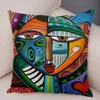 Cojín almohada decorativa 45x45 cm pintura abstracta estilo nórdico colorido dibujos animados girlcushion para sofá cubierta del hogar decoración funda de almohada 231011