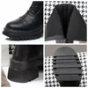 Botas Fujin 6cm Couro Genuíno Plataforma Sintética Cunha Britânico Joelho Alto Mid Bezerro Zip Senhoras Inverno Mulheres Pelúcia Sapatos Quentes