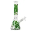 Narghilè Buzz Beeker Bong in vetro con decalcomania a nido d'ape Becher Bong Tubi per acqua dritti Perc 18-14mm Diffusore scientifico Olio Dab Rigs