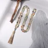 Halsreifen, islamisches muslimisches Tasbih-Gebet, 99 Perlen, 8 mm, mattes Ite, geknoteter Rosenkranz mit Quasten-Anhänger, Schmuck 231010