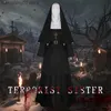 Kostium motywu Halloween maska ​​cosplaya nun caster horror cosplay Halloween come The Conjuring Black Women Halloween come come t231011