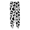 Men's Pants Personality Black White Cow Spots 3D Sweatpants Women Men Jogger Hip Hop Streetwear Boy Girls Trousers