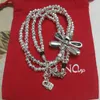 Ожерелья с подвесками, европейская и американская оригинальная мода, гальваническое серебро 925 пробы, двойные цепочки, ожерелье-бабочка, изысканный ювелирный подарок 231010