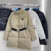 Piumino da donna Parka P home piumino lungo in piuma d'oca bianca ispessito per donna cappotto caldo con cappuccio sopra il ginocchio