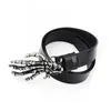 Otros accesorios de moda Cinturón de hombre fresco Hueso de la mano Esqueleto Piel de vaca Cuero Manos del diablo Cráneo Hip Hop Estilo Cintura Hombre Regalo 231011