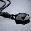 Collares colgantes Reiki Curación Cristal natural Cuarzo Obsidiana Hexagrama Péndulo Piedras de poder Collar de encanto para mujeres Hombre Joyería