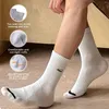 Men's Socks 5Pairs Cotton Breathable Casual Sock Solid Color Striped Spring Summer Thin Sweat-absorbing Sports Tube Man