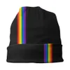 Berets Minimale Pride Victory op AIDS Stripe Bonnet Hats Gay LGBT Rainbow Lesbian Knitting Skullies Beanies Hoed Hoofd Wrap Cap280U