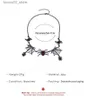 Andra modetillbehör 2023 Ny gotisk Halloween Creative Spider Pendant Necklace Punk Spider Web Short ClaVicle Chain for Women Trend Party Jewelry Q231011