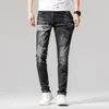 Designer Mens Jeans College Style Loisirs Fit Slim-Jambe Pantalon Hommes Casual Solide Classique Droit Denim Design Pantalon Taille 29-40224y