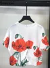 Mulheres Camisetas Svoryxiu Alta Qualidade Verão Designer Moda Vintage Rosa Impressão Casual T-shirt Tops Manga Curta Reta