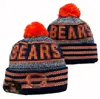 Bears Beanies Chicago Bobble Hats Capsball Ball Caps 2023-24 مصمم أزياء دلو قبعة مكتنزة مكتنزة فو بوم بيوم بيوم كريسماس الرياضة المتماسكة A1