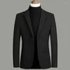 Мужские костюмы 2023, элитный домашний костюм, шерстяная весенне-осенняя шерстяная куртка среднего возраста, тонкий зимний стиль