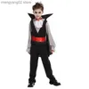 Tema kostym pojkar prestanda cosplay carnival party halloween barn barn räknar dracula gotisk vampyr kommer t231011