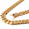 15mm di larghezza 8-40 pollici di lunghezza da uomo Biker color oro in acciaio inossidabile Miami Curb catena a maglia cubana collana o braccialetto gioielli266V