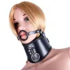 Jouets pour adultes Colliers sexy en cuir PU pour femmes Collier de cou érotique avec joint torique Bouche Gag Jeux Sex Toy Produit Outil de retenue 231010