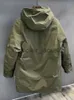 Men's Down Parkas Military Green Cargo Down Jacket Medium Long Winter Thickened Thermal Coat Outdoor Warm Ski Parkas Camp Trekking Storm Suit J231011