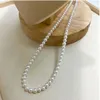 Charms Charm AAA56mm Natural South China Sea White Pearl Necklace with 14k Gold Buckle 231010