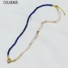Sautoirs 5 brins de perles en pierre naturelle, chaînes de couleurs mélangées, bijoux, collier à la mode, cadeau 52731 231010