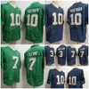 Collège 10 Sam Hartman Notre Dame Football Jersey 7 Audric Estime Joe Montana Navy Kelly Green Mens Jersey Cousu Nouveau