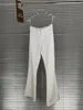 Women's Pants High-grade White Bell-bottoms For Women Summer Style Crowd High Waist Slim And Droopy Casual Trousers