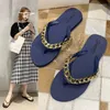 Slippers Casual Rivet Female Shoes Women Heels Slides Rubber Flip Flops Luxury Soft 2023 High Flat Summer Beach Hawaiian Metal D