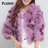 Womens Fur Faux Plazson Chamarras Para Mujeres Kort kappa för 34 ärm överrock Vinter TOP 231010