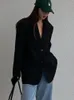 Costumes pour femmes RDMQ 23 Blazers noirs Femmes Tempérament Mode Dames Business Wear Baggy Simple Casual Bureau All-Match Basic Automne Chic