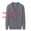 Мужские свитера Прибытие Мода Высокое качество 100 кашемировый кардиган Мужская молодая большая куртка с v-образным вырезом Компьютерная вязка размера плюс S4XL 5XL 6XL 231010