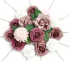 Fleurs décoratives D-Seven artificielles délicates roses poussiéreuses Combo pour bricolage Bouquets de mariage pièces maîtresses arc de douche nuptiale florale