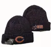 Bears Beanies Chicago Bobble Hats Capsball Ball Caps 2023-24 مصمم أزياء دلو قبعة مكتنزة مكتنزة فو بوم بيوم بيوم كريسماس الرياضة المتماسكة A1