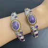 Bangle 2023 Amethyst Egg Shaped Interface Bracelet Jewelry Original Design Live Streaming Hit